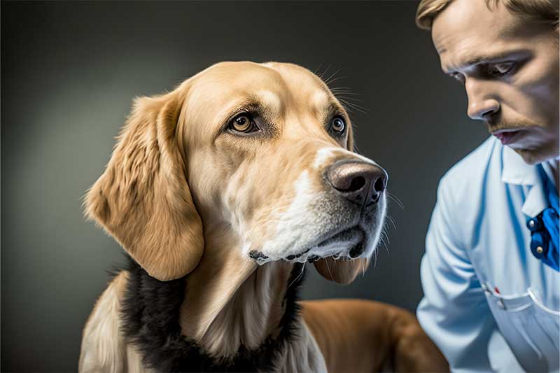 chien chez le vétérinaire