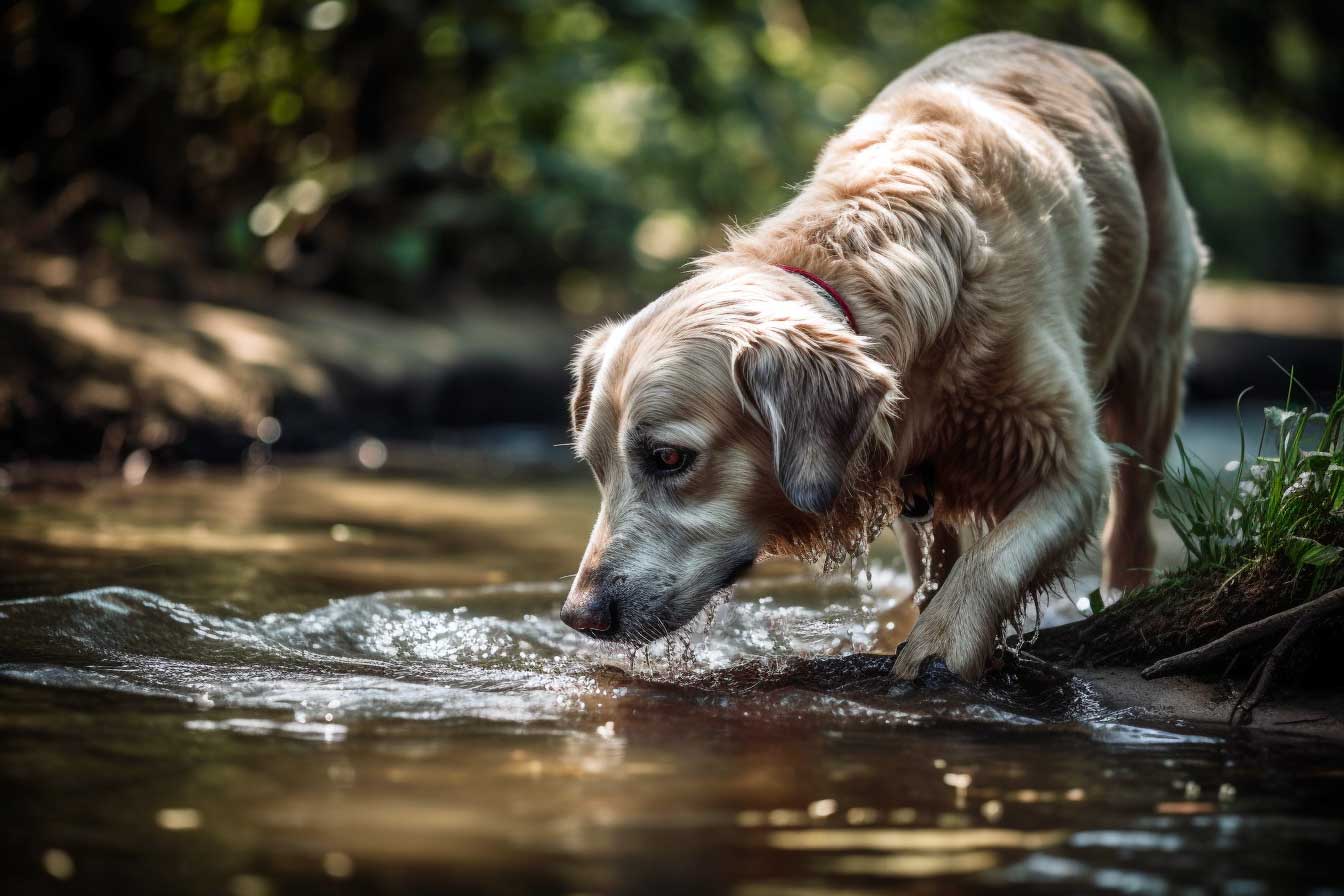 peut-on laisser boire son chien dans flaque d'eau