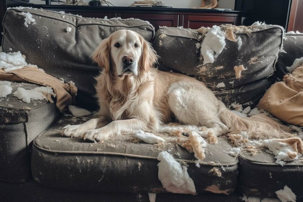 Mon chien Détruit Tout Comment gérer un Chien Destructeur ? Remèdes Naturels pour Animaux