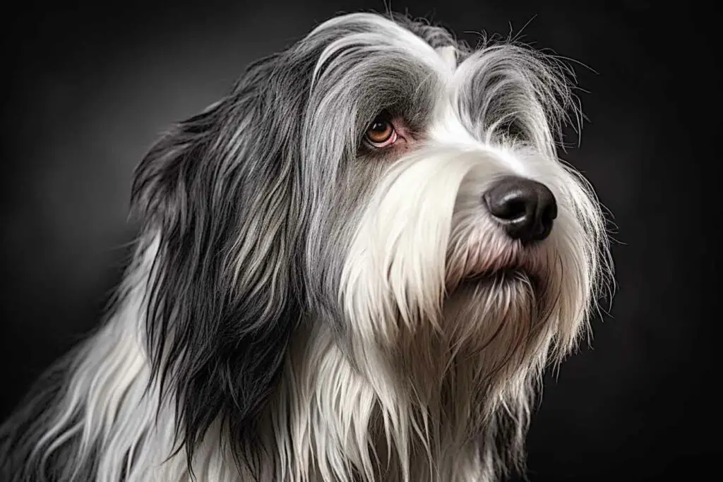 chien bearded collie adulte