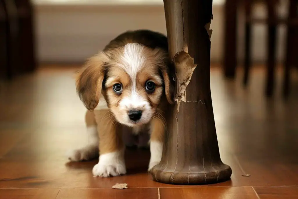 Chiot qui mâchouille tout que faire