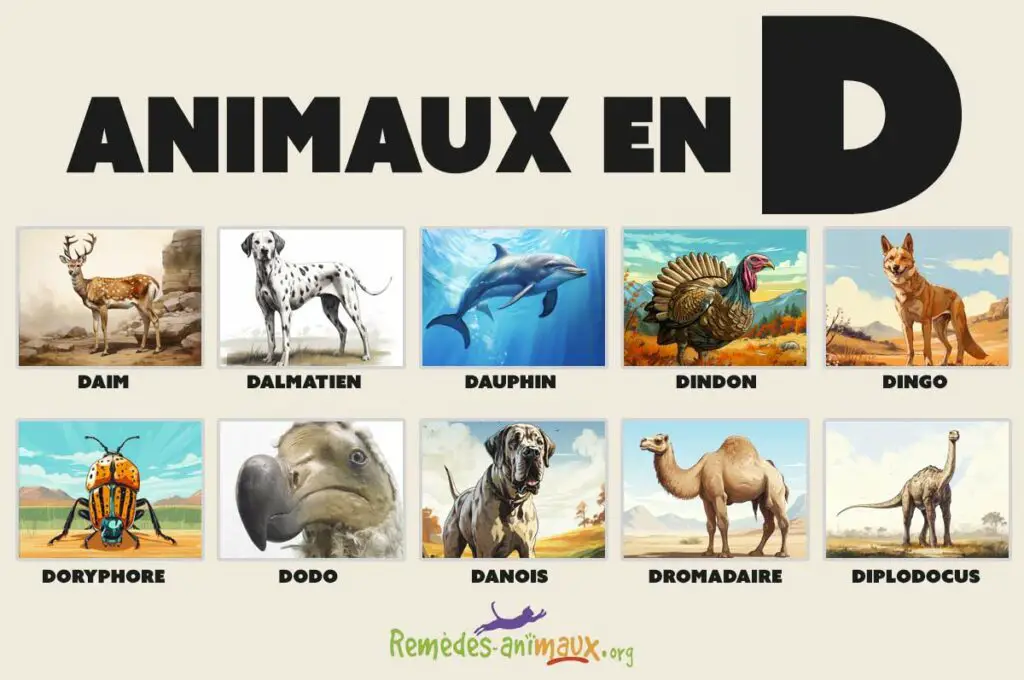 Liste des animaux en D