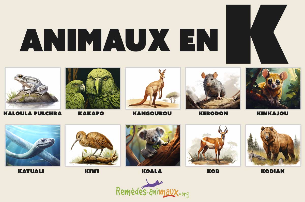 Animal en K Liste des animaux commençant par la lettre K