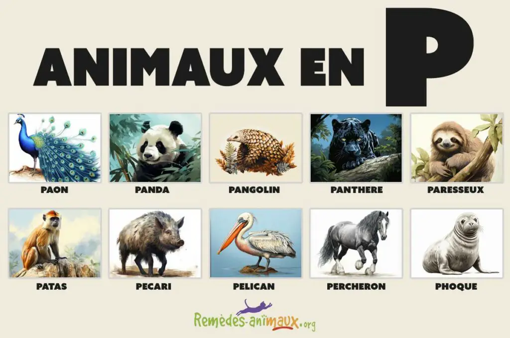 animaux en P