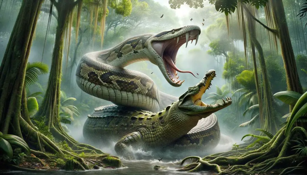 Titanoboa, un animal préhistorique commençant par la lettre T. ©illustration Philippe Azzaretti