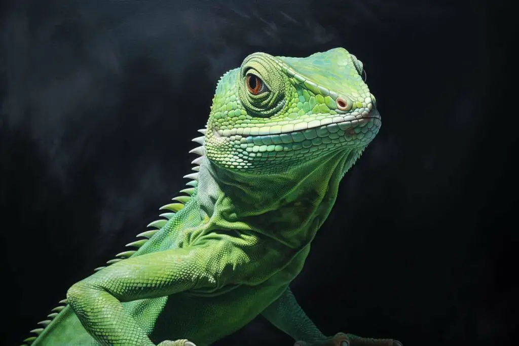 Le Basilic est un lézard vert, un animal commençant par la lettre B.