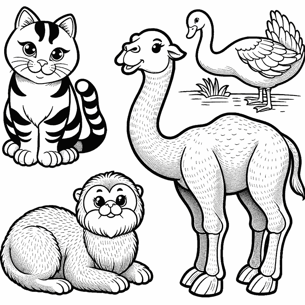 Coloriage animaux lettre C