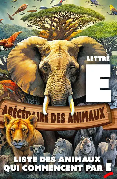 liste animaux lettre e