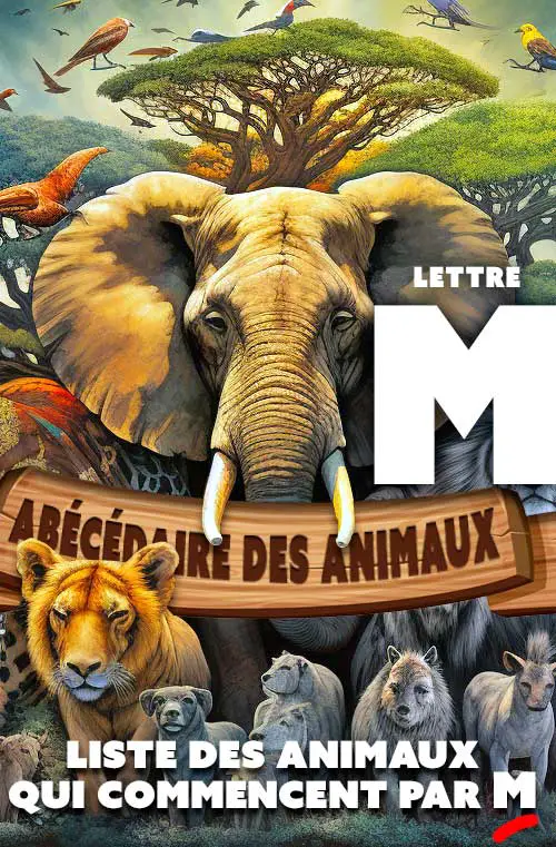 liste animaux lettre m